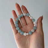 Freshwater Pearls-Handmade Natural Crystal Bracelet