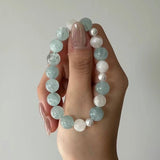 Freshwater Pearls-Handmade Natural Crystal Bracelet