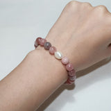 Pink Shell-Handmade Natural Crystal Bracelet