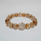 Golden Sun Sparkle-Handmade Natural Crystal Bracelet