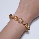 Golden Sun Sparkle-Handmade Natural Crystal Bracelet