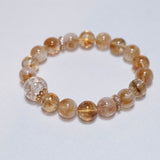 Golden Sun Sparkle-Handmade Natural Crystal Bracelet