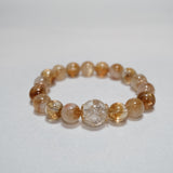 Golden Sun Sparkle-Handmade Natural Crystal Bracelet